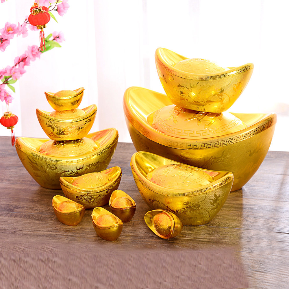 仿真金元宝新年摆件招财进宝商场金店布置大元宝50cm元旦春节装饰