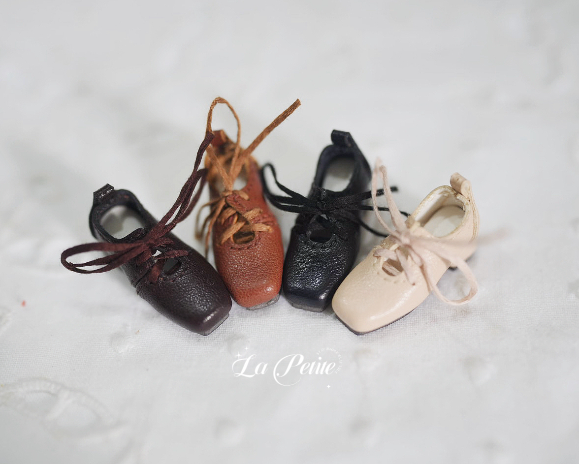 lapetite新款现货森系复古小皮鞋ob22/24/blythe小布蓝豆豆azones