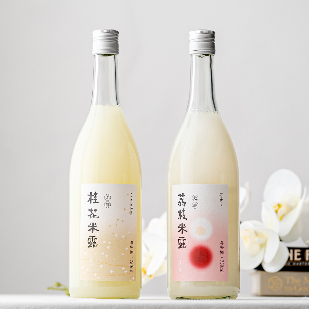 两瓶59 无醇桂花、荔枝米露米酒 黄山甜米酿果酒酒酿女士750ml 酒类 米酒 原图主图