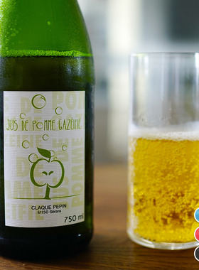 进口气泡苹果汁 法国nfc起泡纯果汁饮料孕妇儿童迷糊酒铺 750ml