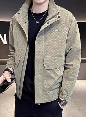 潮牌外套男春秋季休闲男士夹克