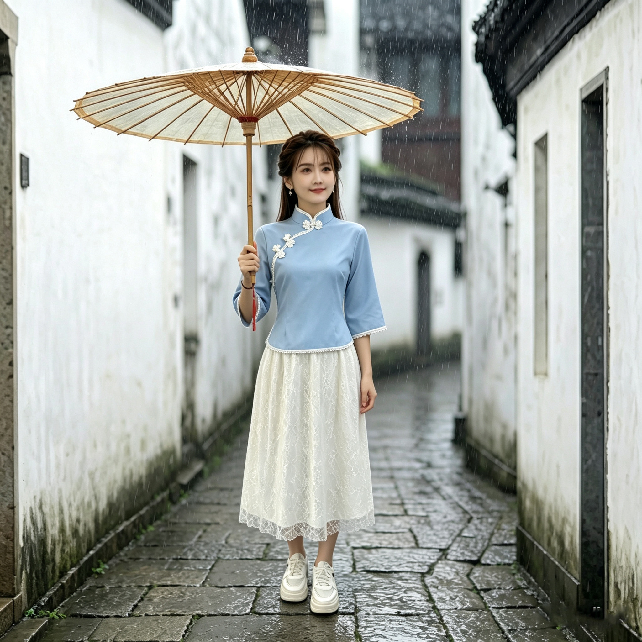 民国风汉服套装女春秋学生装毕业班服五四青年装男女款合唱朗诵服