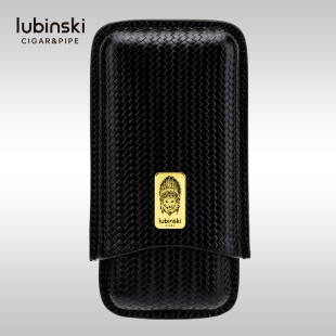 鲁宾斯基雪茄便携皮套3支/2支装牛皮保湿包时尚高档雪茄烟具礼盒