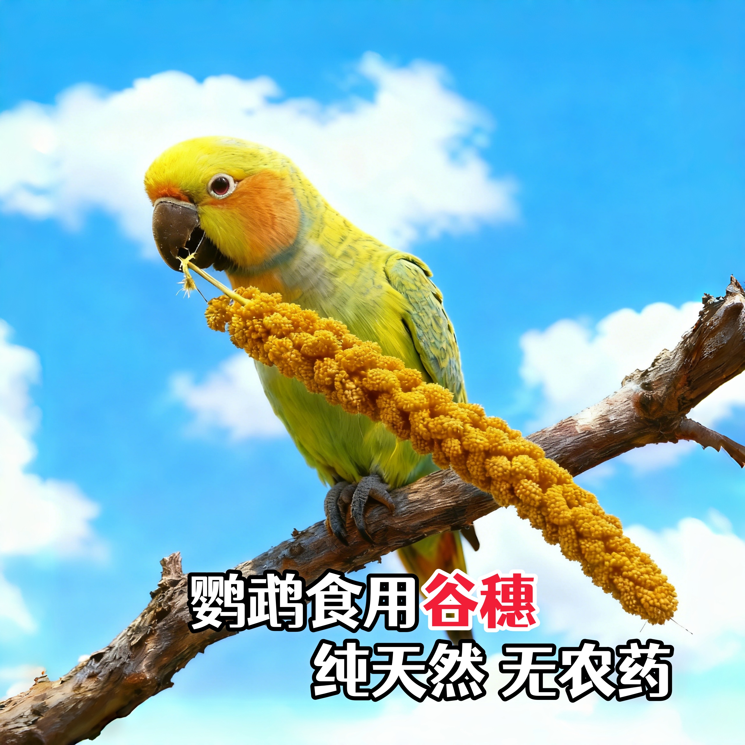 鹦鹉食用谷穗麦穗小米穗天然2025新品幼鸟学吃鸟粮鸟零食仓鼠磨牙