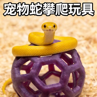 宠物蛇攀爬镂空球玩具丰容橡胶球蛇缸丰荣专用造景爬宠异宠用品