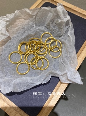 古法金传承磨砂经典精品戒指 指环～要入哦