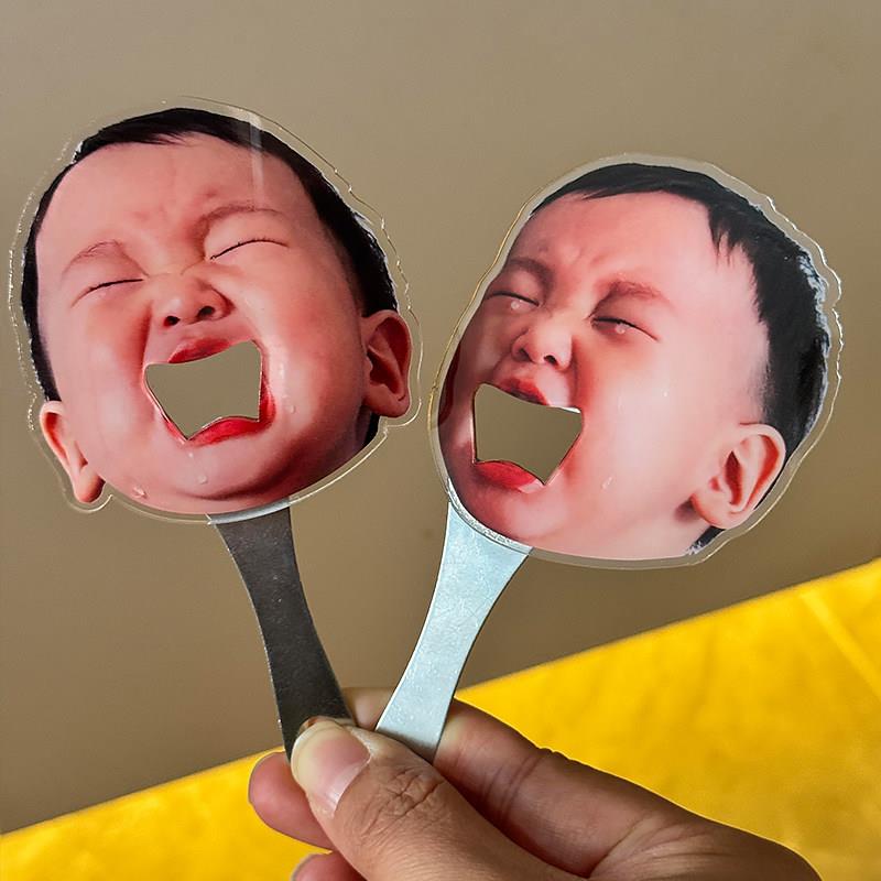 【】小孩哭脸开瓶器冰箱贴磁吸创意便携啤酒起子启瓶器开酒器
