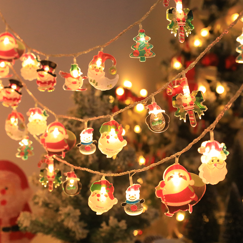 圣诞节彩灯雪人老人圣诞树挂饰挂件星星灯装饰灯橱窗店铺场景布置