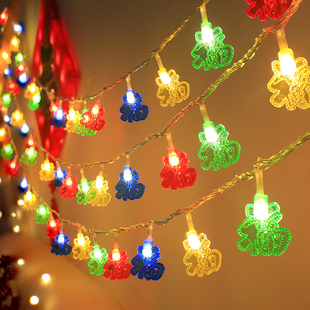 led新年彩灯闪灯串灯中国结红灯笼元宵节日小彩灯家用过年装饰灯