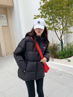 亮世秋羽绒服女短款连帽2025年新款冬季情侣男加厚宽松面包服外套