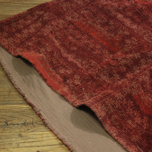 瓦娜家新品加厚秋冬全棉灯芯绒条水墨印花裙袍外套裙袍服装面料17