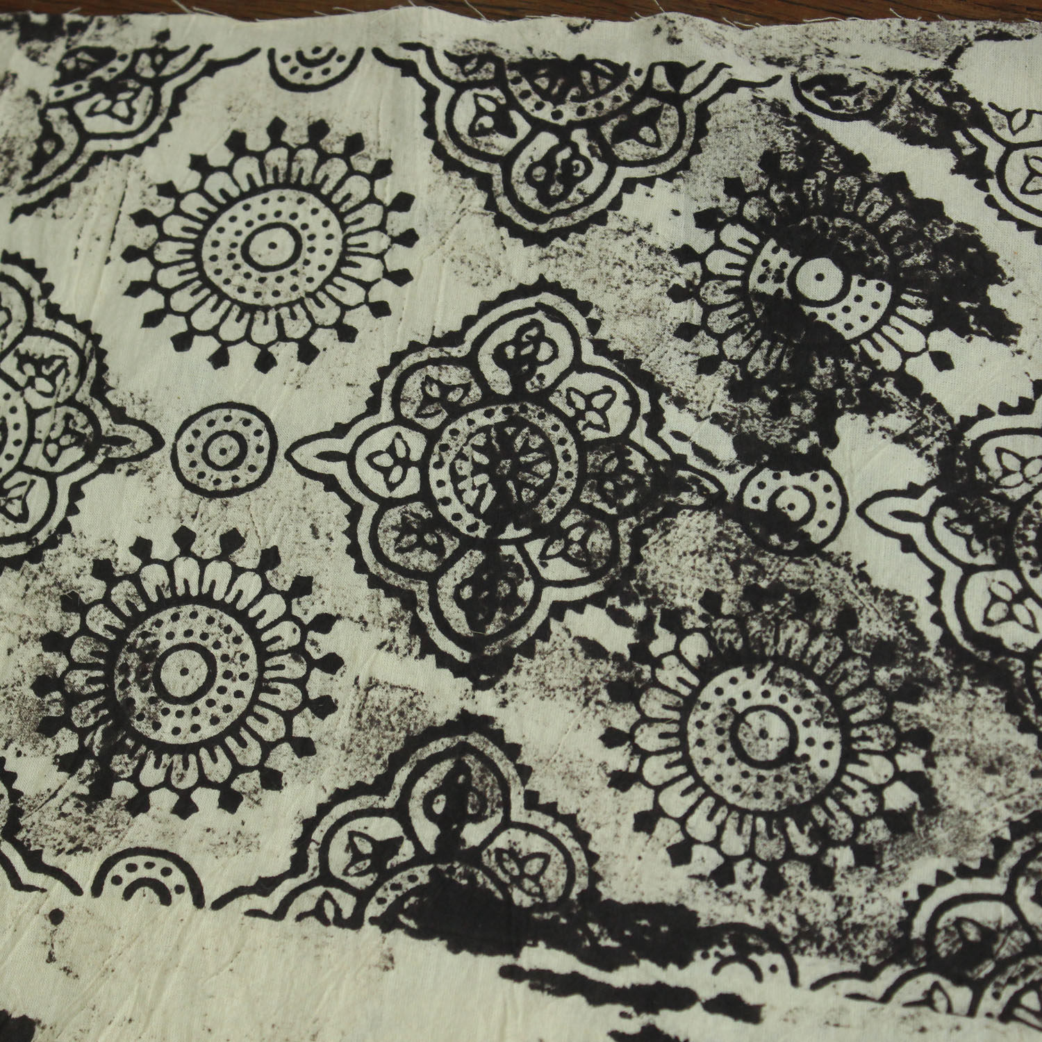 瓦娜家印度纯进口传统工艺手工植物染色印花棉布料衬衫裙袍面料大