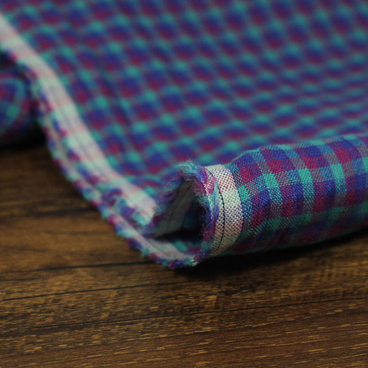 瓦娜家原创设计色织小格子布料