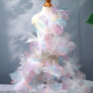 立体大花朵 渐变蕾丝辅料童装礼服手工diy胸花配饰设计师服装辅料