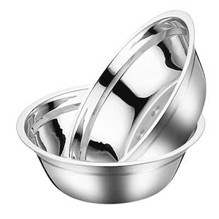 食品级不锈钢套实盆家用加厚不锈钢盆可电磁炉加热碗盘汤盆圆形盆