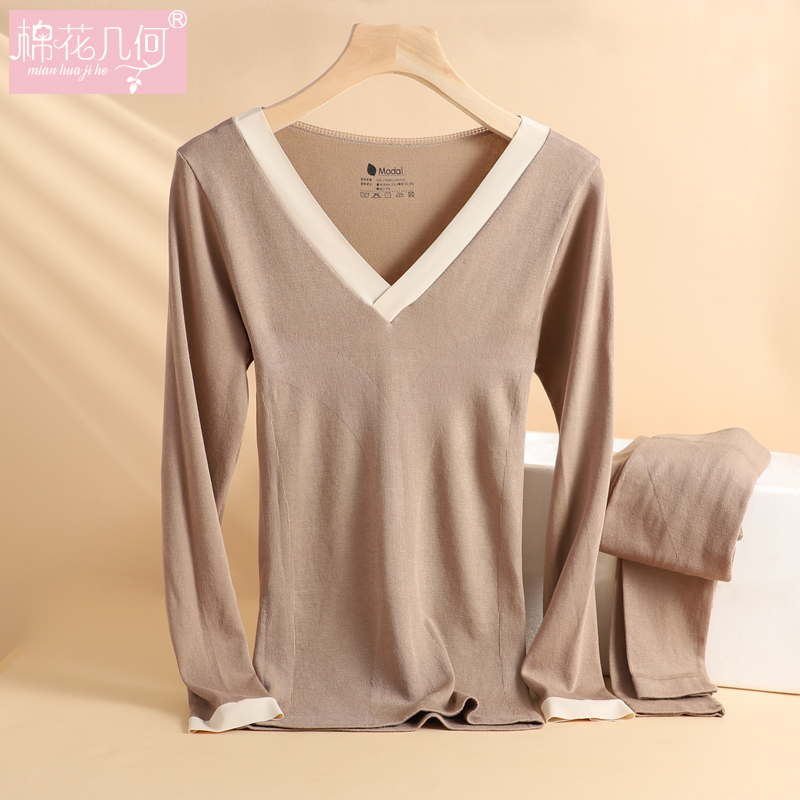 【柔软舒适】薄款秋衣秋裤套装女