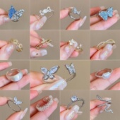 ins潮戒指女小众设计时尚 轻奢高级感冷淡风食指指环开口戒子 个性