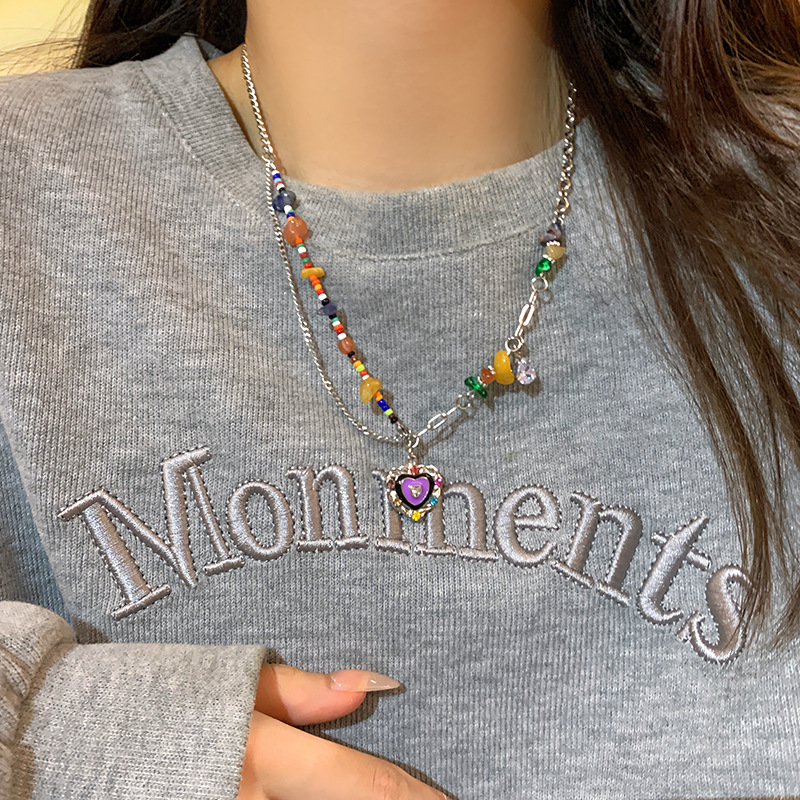 多巴胺彩色串珠显气质项链