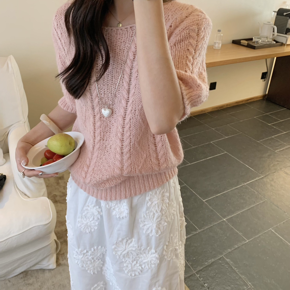 圆领麻花针织衫女 秋日软糯百搭上衣含羊毛亲肤打底衫