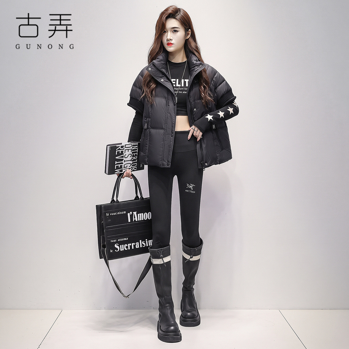 高级感短袖羽绒服女短款小个子秋冬季设计感小众宽松泡芙马甲外套