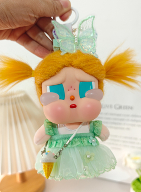 春夏新品娃衣服度假CRYBABY哭娃娃衣配饰裙子绿色精灵仙子裙着替