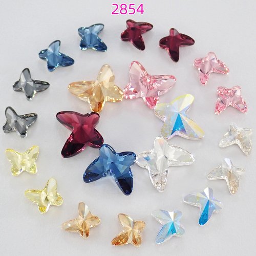 施华洛2854平底蝴蝶美甲钻2855