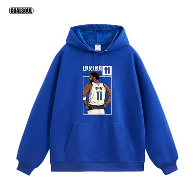 独行侠 欧文卫衣IRVING 11号插画篮球美式复古休闲潮牌加绒连帽衫