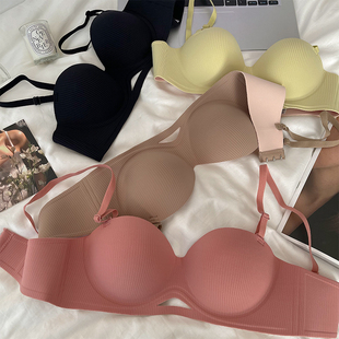 无痕内衣女小胸聚拢显大上托防下垂收副乳无钢圈不空杯抹胸文胸罩