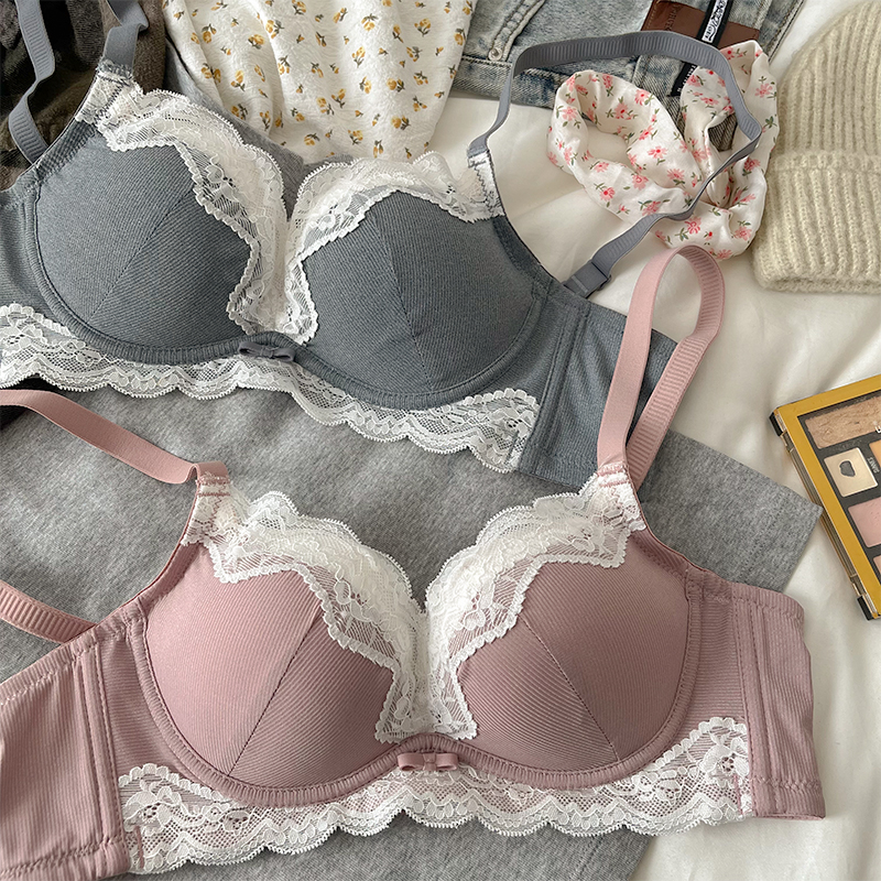 性感小胸聚拢显大法式蕾丝内衣