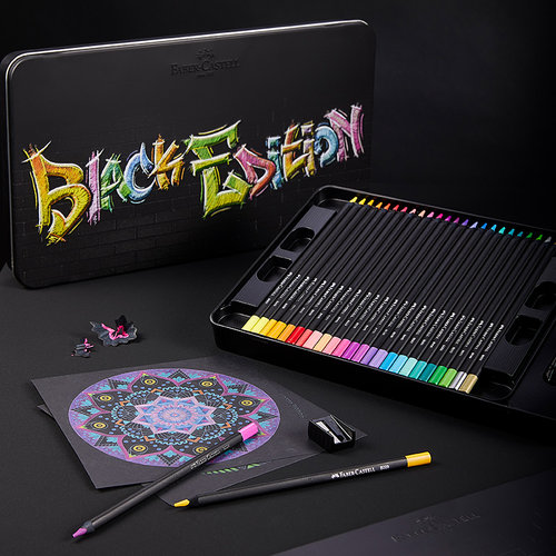 辉柏嘉72色黑杆彩铅笔