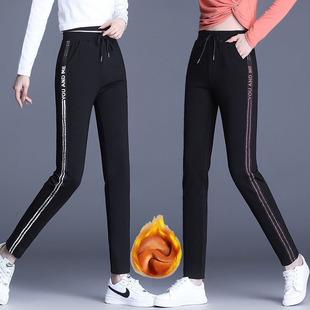 秋季 子2022新款 黑色大码 中年妈妈女士秋裤 运动裤 休闲女裤 女春秋裤