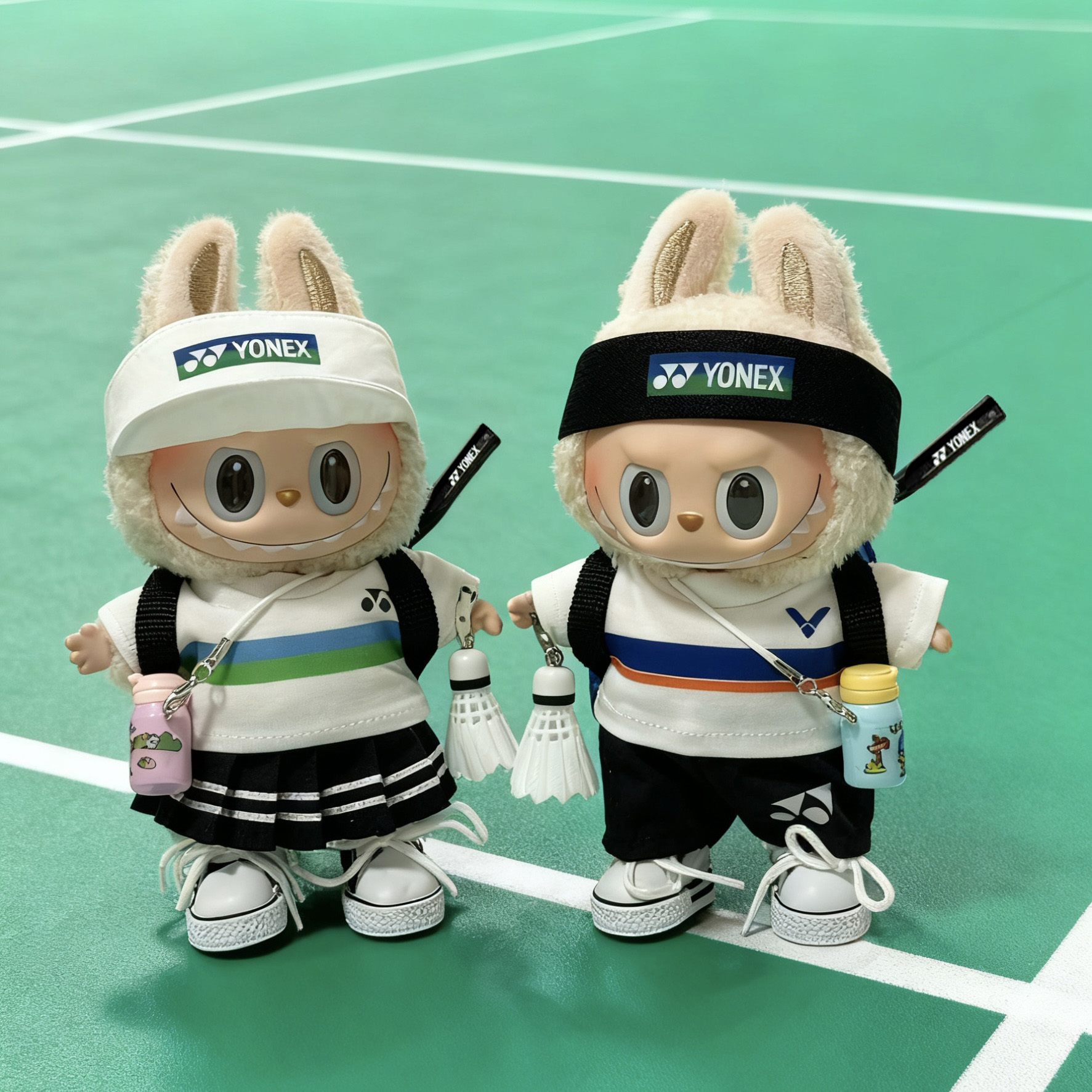 拉布布羽毛球服一二三代使用