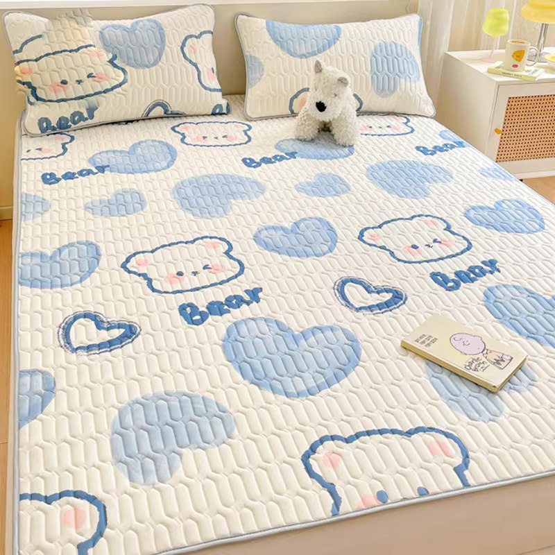 2026新款夏天乳胶冰丝凉席可机洗三件套床笠宿舍席子学生婴儿可用