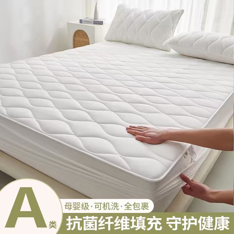 A类抗菌夹棉床笠单件2025新款床罩防尘榻榻米床褥垫席梦思保护套1