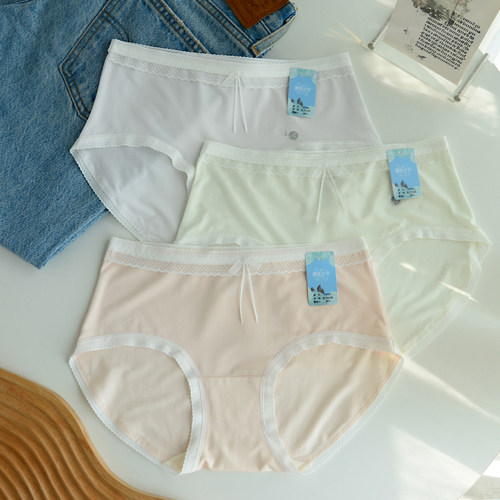 黛丝少女中腰莫代尔透气女三角裤