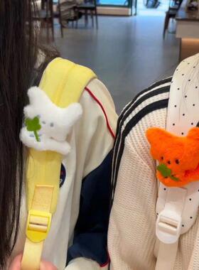 四叶草狐狸可爱毛绒书包玩偶挂件送闺蜜朋友礼物公仔包包装饰挂饰