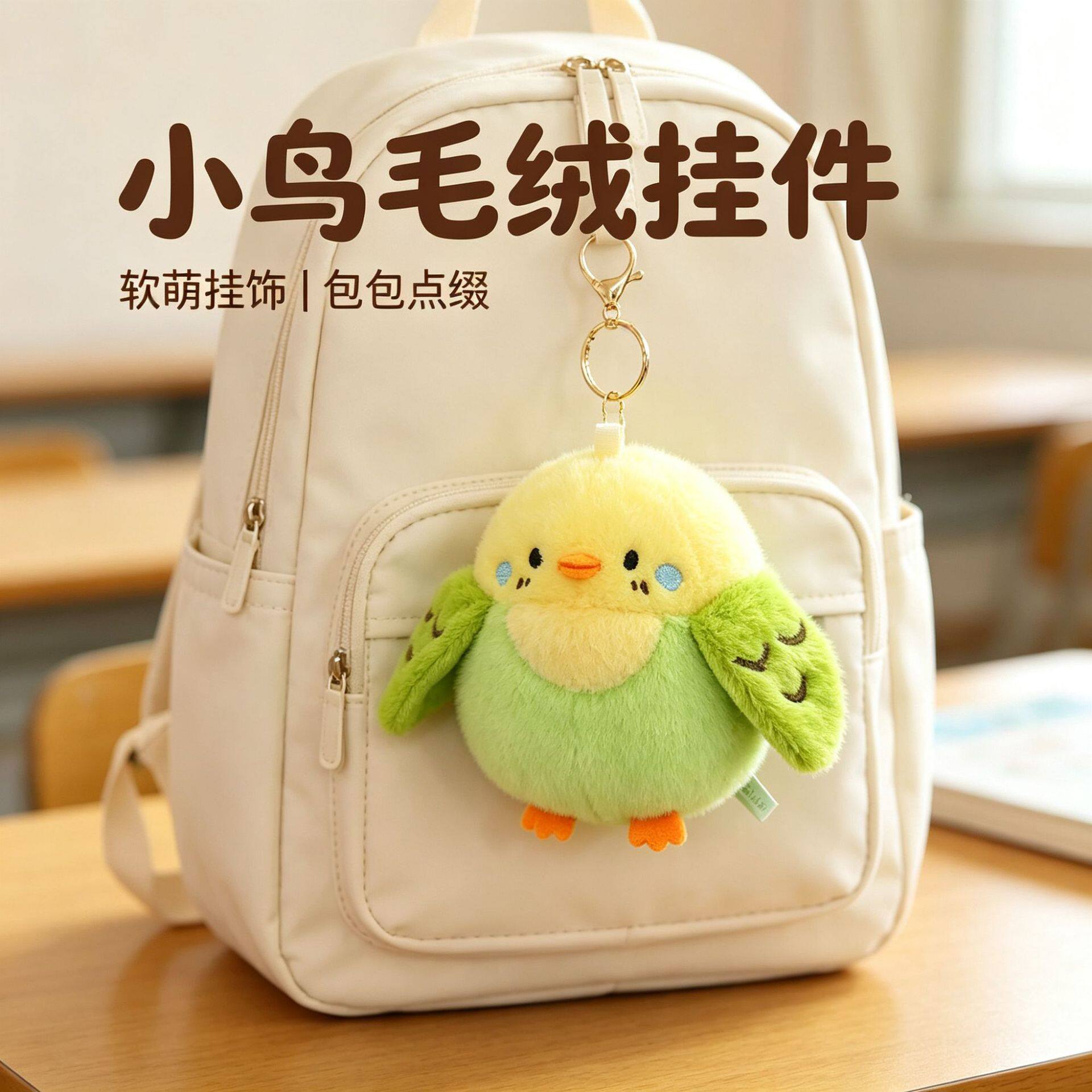 仿真可爱小鸟挂件毛绒玩具鹦鹉玩偶儿童麻雀公仔幼儿礼物趣味摆件