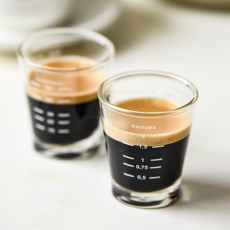 耐热玻璃咖啡杯双面刻度one shot意式浓缩咖啡杯盎司量杯|msdalam kategori pinggan mangkuk, kopi, cawan kopi - dari Buy2taobao.com untuk memberikan perkhidmatan ejen Taobao profesional membeli