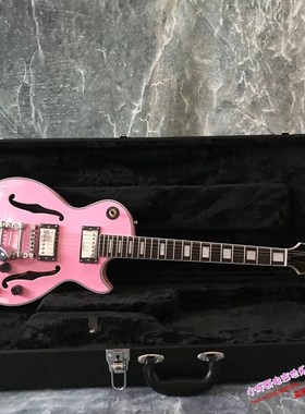 定制款入门初学者LP电吉他终极三国轻音少女平泽唯大双摇吉他粉色