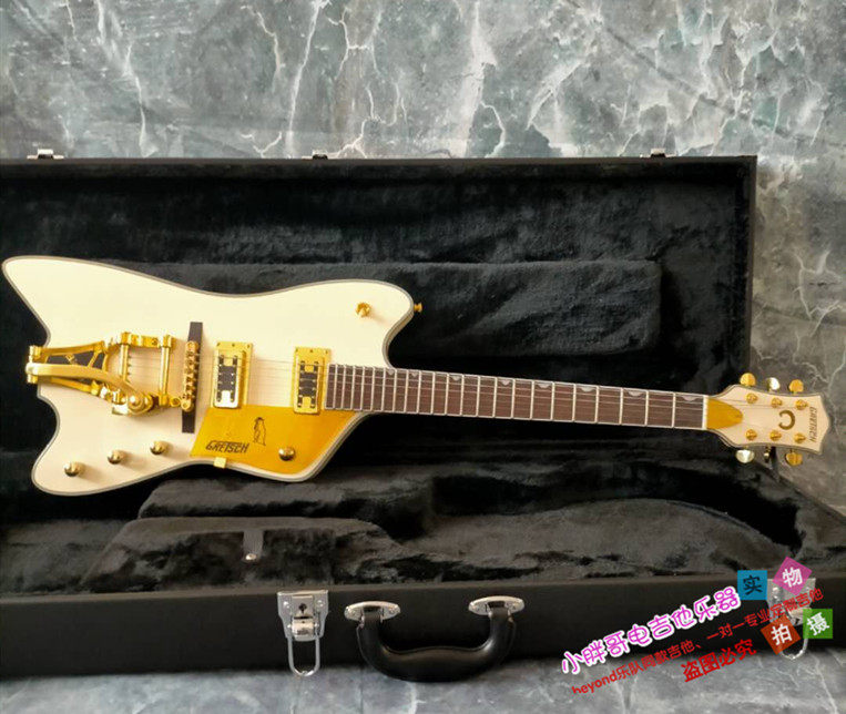 高端手工定制异形电吉他Guitar摇滚个性电吉他象牙色演出专用吉他