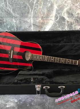 Beyond乐队黄贯中同款演唱会Gwarem碳纤维龟背红黑电箱民谣木吉他
