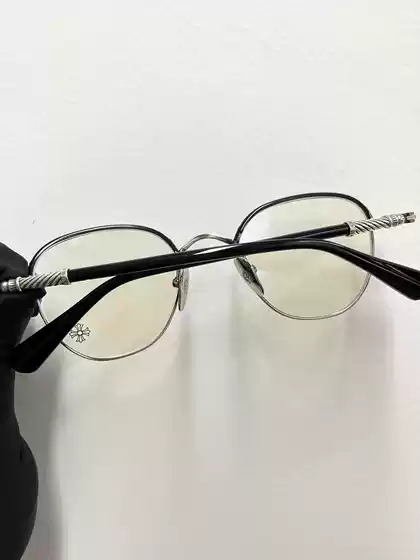 Mortal925 Silver Gag Threaded Retro Round Frame Glasses