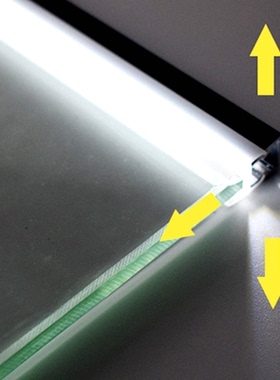 卡玻璃10mmLED线性灯高亮硬灯条灯带线条灯衣柜玻璃展柜酒柜透光