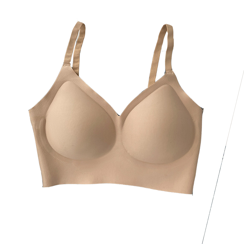 膚色隱形文胸?zé)o痕內(nèi)衣女生無鋼圈收副乳背心式文胸聚攏顯大防下垂