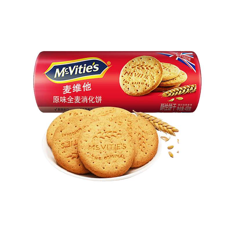 巧客多英国进口麦维他全麦消化饼干粗粮代餐饱腹下午茶网红小零食