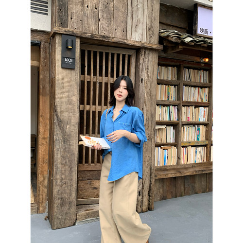 甜辣多多 2026秋新款百搭通勤宽松显瘦韩版休闲衬衣女J2895