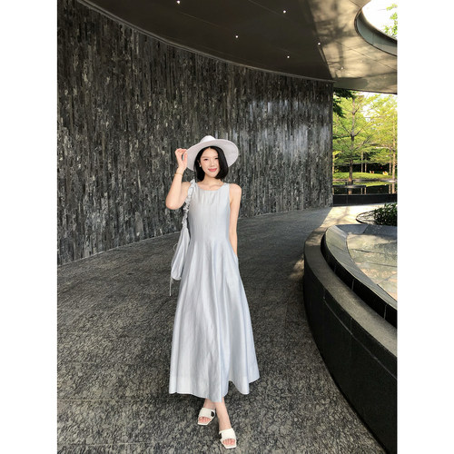 甜辣多多简约分割设计感背心裙2026年夏季收腰显瘦A宁连衣裙S2743