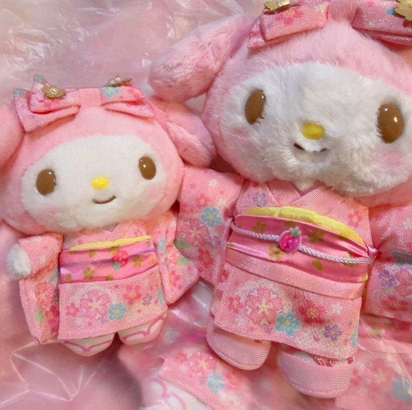包邮 日本sanrio樱花和服着装 玩偶 挂件 挂饰美乐蒂