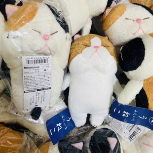 日单  内藤研究所 睡着的猫 眯眼加菲猫治愈系毛绒公仔玩偶