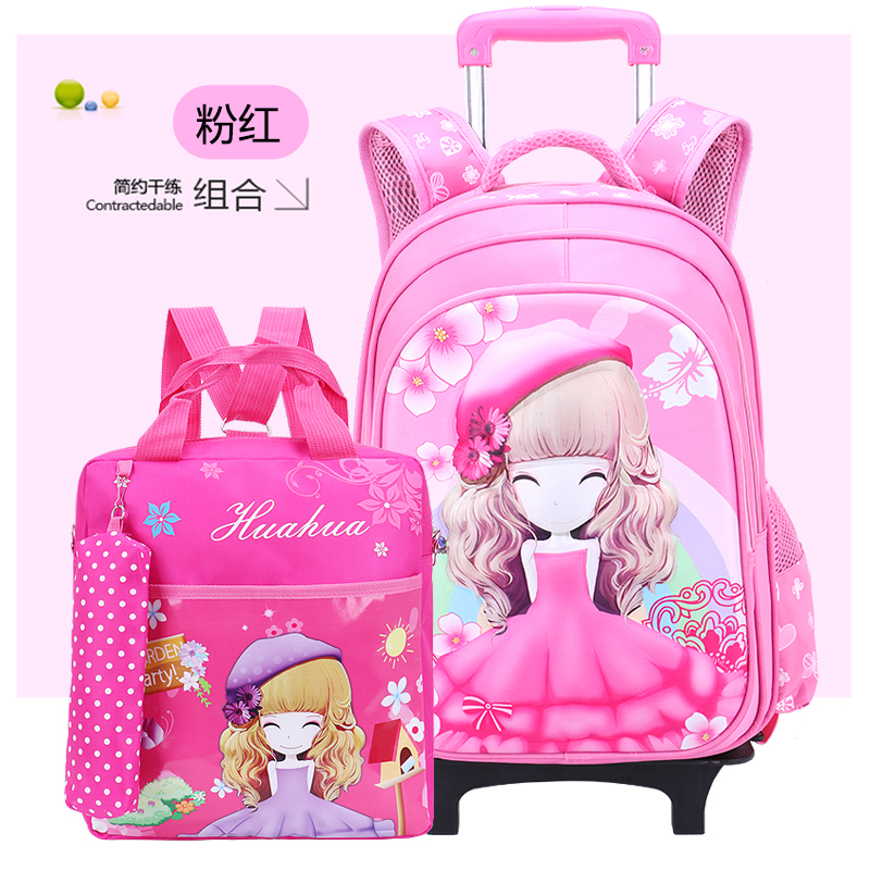HelloKitty凱蒂貓小學生拉杆書包女孩三輪雙背包兒童2-5年級3防水在類目 玩具/童車/益智/積木/模型, 兒童包/揹包/箱包, 書包中 - 來自Buy2taobao.com提供專業的淘寶代購服務